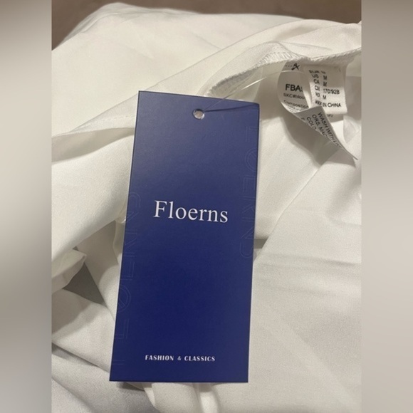 NWT Floerns Women's Ruffle Striped Mexican Embroidered Babydoll Blouse Top sz M - Picture 9 of 9